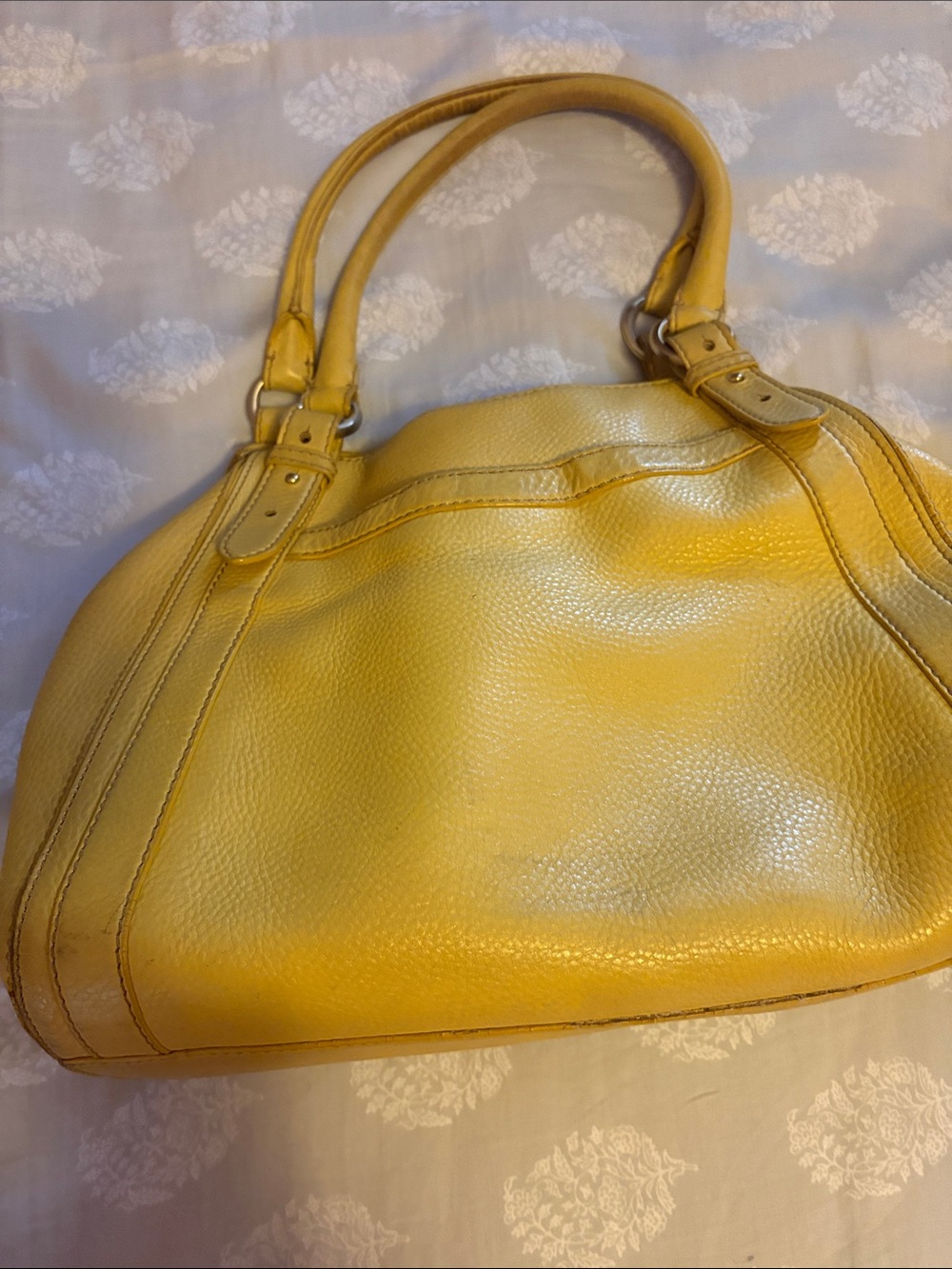 Cole Haan Yellow Leather Tote Bag